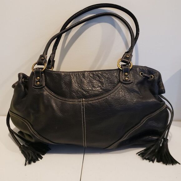 Black Leather Handbag - Picture 1 of 10
